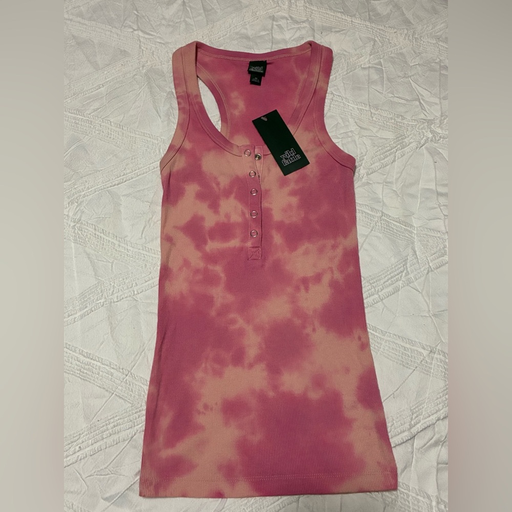 NWT Wild Fable Pink Tie-Dye Tank Top